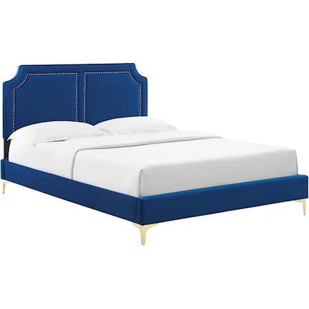 Novi Velvet Full Bed