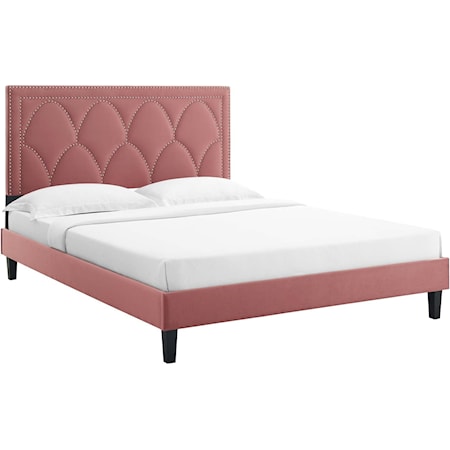 Kendall Velvet Queen Bed