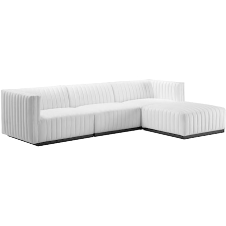 Fabric 4-Piece Sectional Sofa