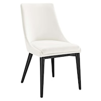 Viscount Contemporary Performance Velvet Dining Chair - White