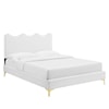 Modway Current Current Velvet Queen Platform Bed