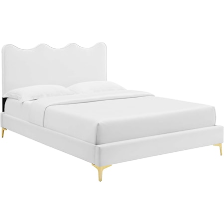 Current Velvet King Platform Bed