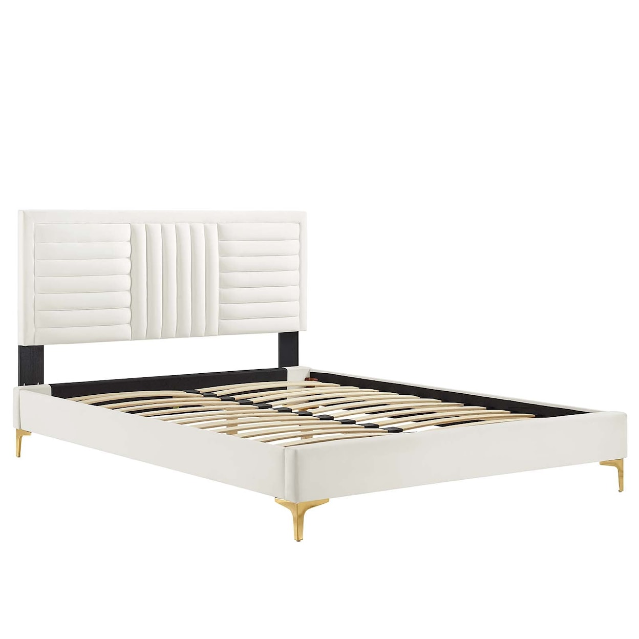 Modway Sofia Sofia Channel Velvet King Platform Bed