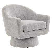 Astral Boucle Fabric Swivel Chair