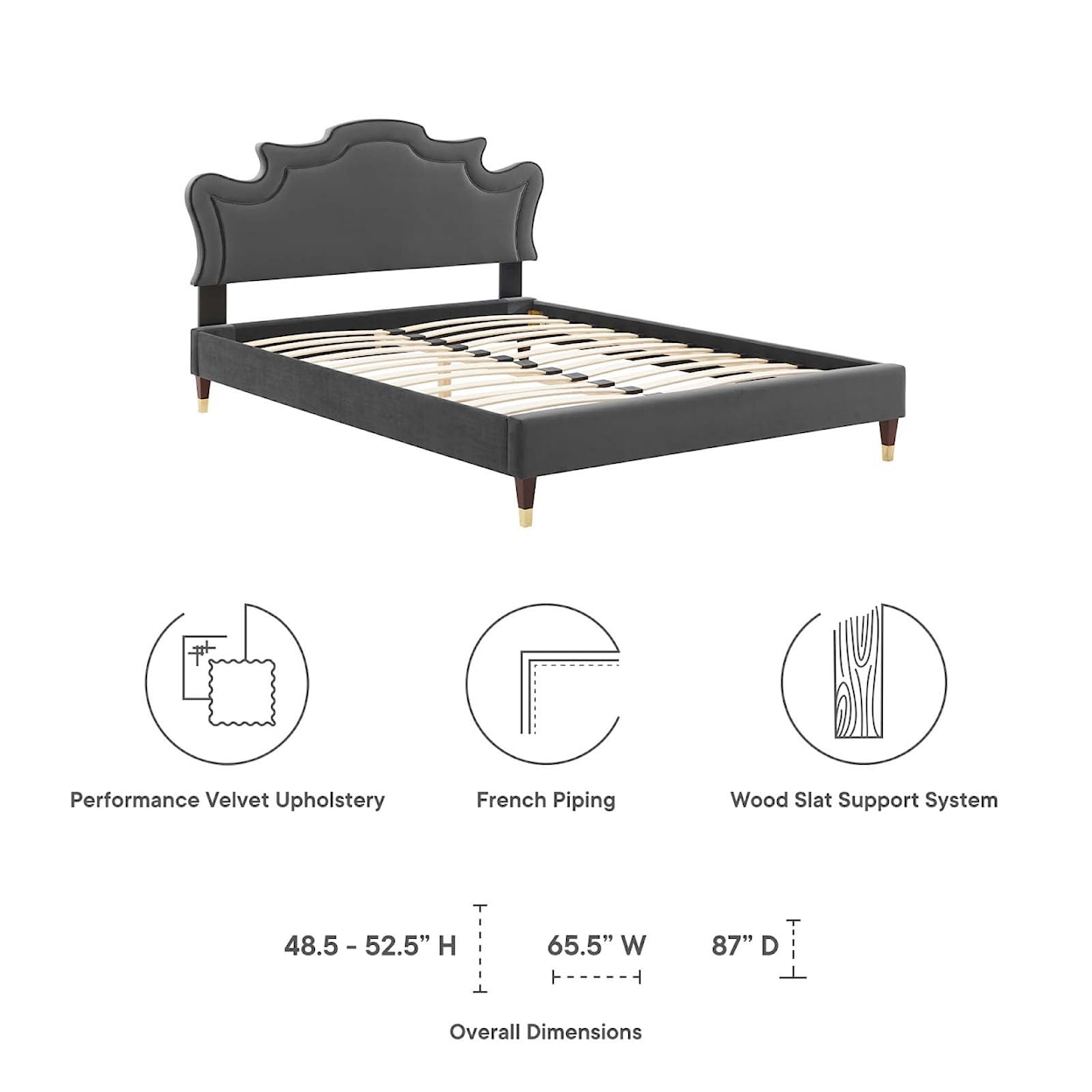 Modway Neena Neena Velvet King Bed