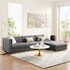 Modway Sanguine 4-Piece Modular Sectional Sofa