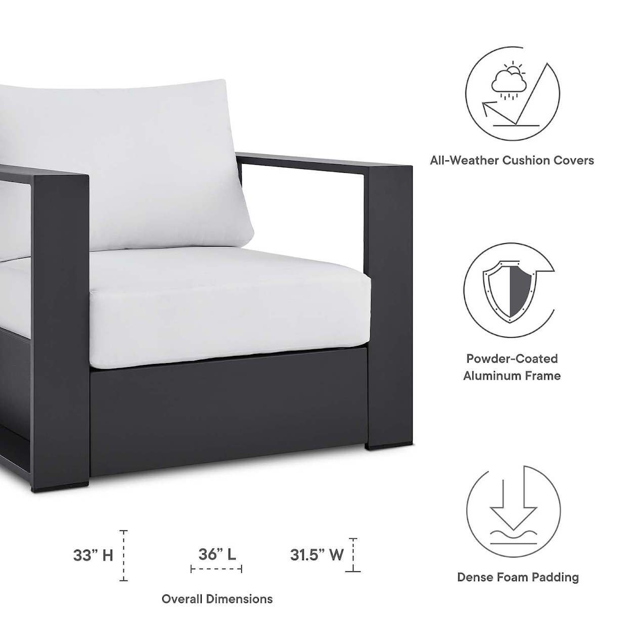 Modway Tahoe Tahoe Outdoor  3-Piece Set