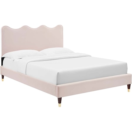 Current Velvet King Platform Bed