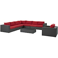 Sojourn 7 Piece Outdoor Patio Sunbrella® Sectional Set