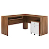 Modway Transmit Transmit Wood Desk and File Cabinet Set