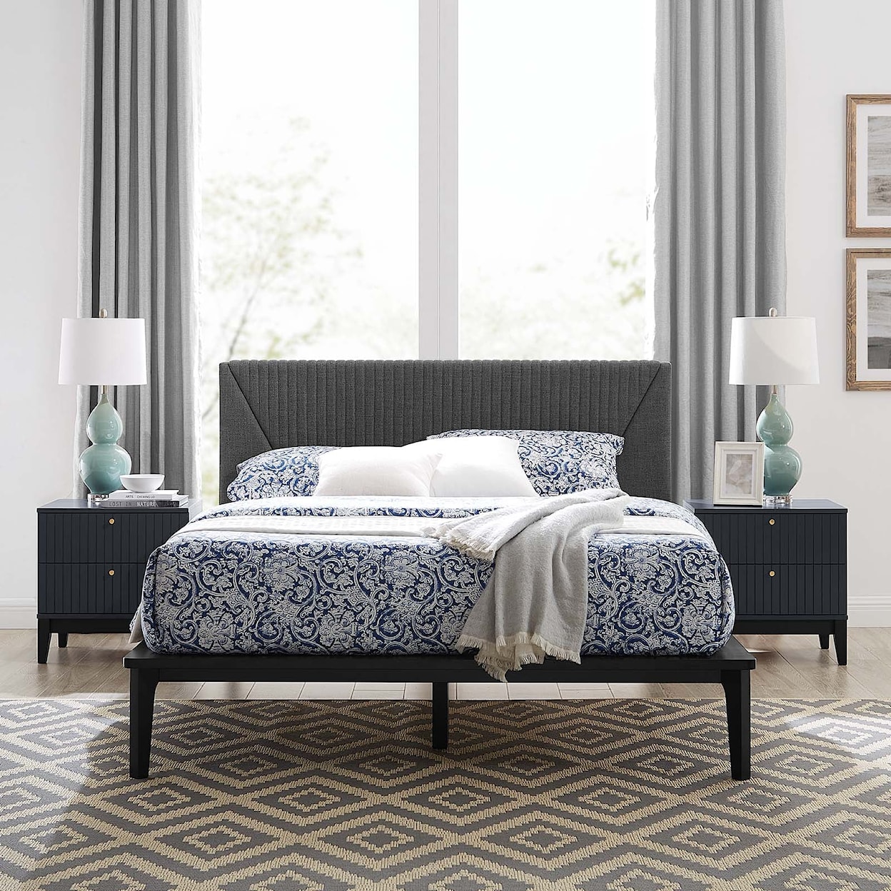 Modway Dakota Dakota 3 Piece Upholstered Bedroom Set