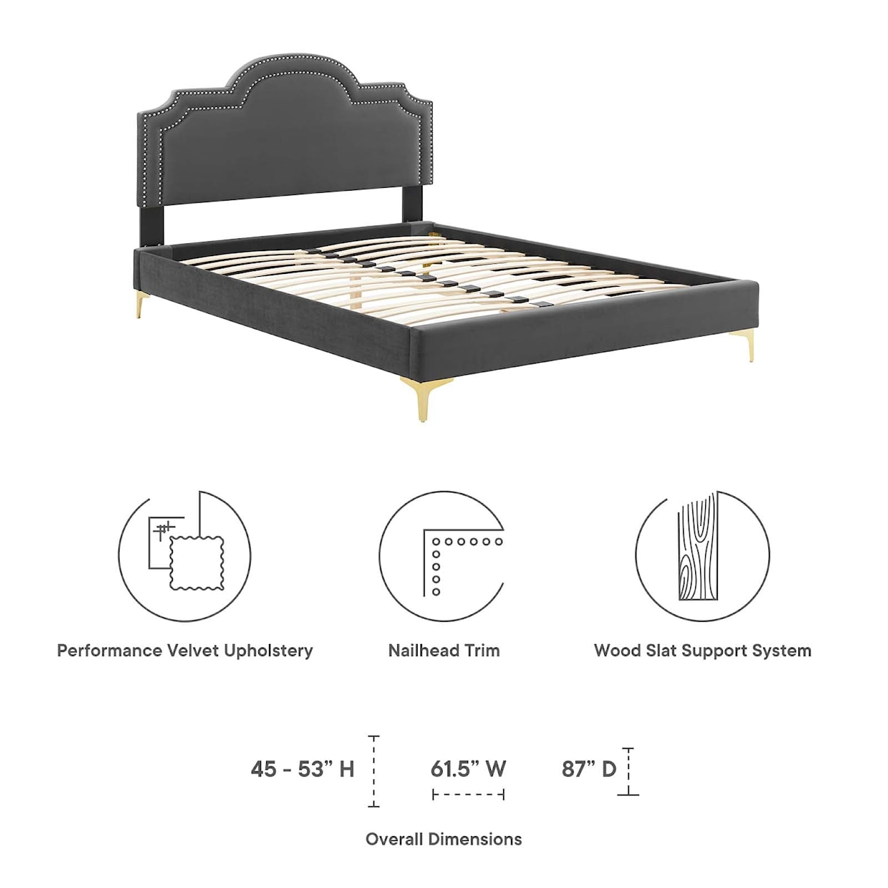 Modway Aviana Aviana Velvet Full Bed