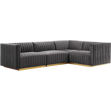 Velvet 4-Piece Sectional