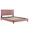 Modway Yasmine Yasmine Channel Velvet King Platform Bed