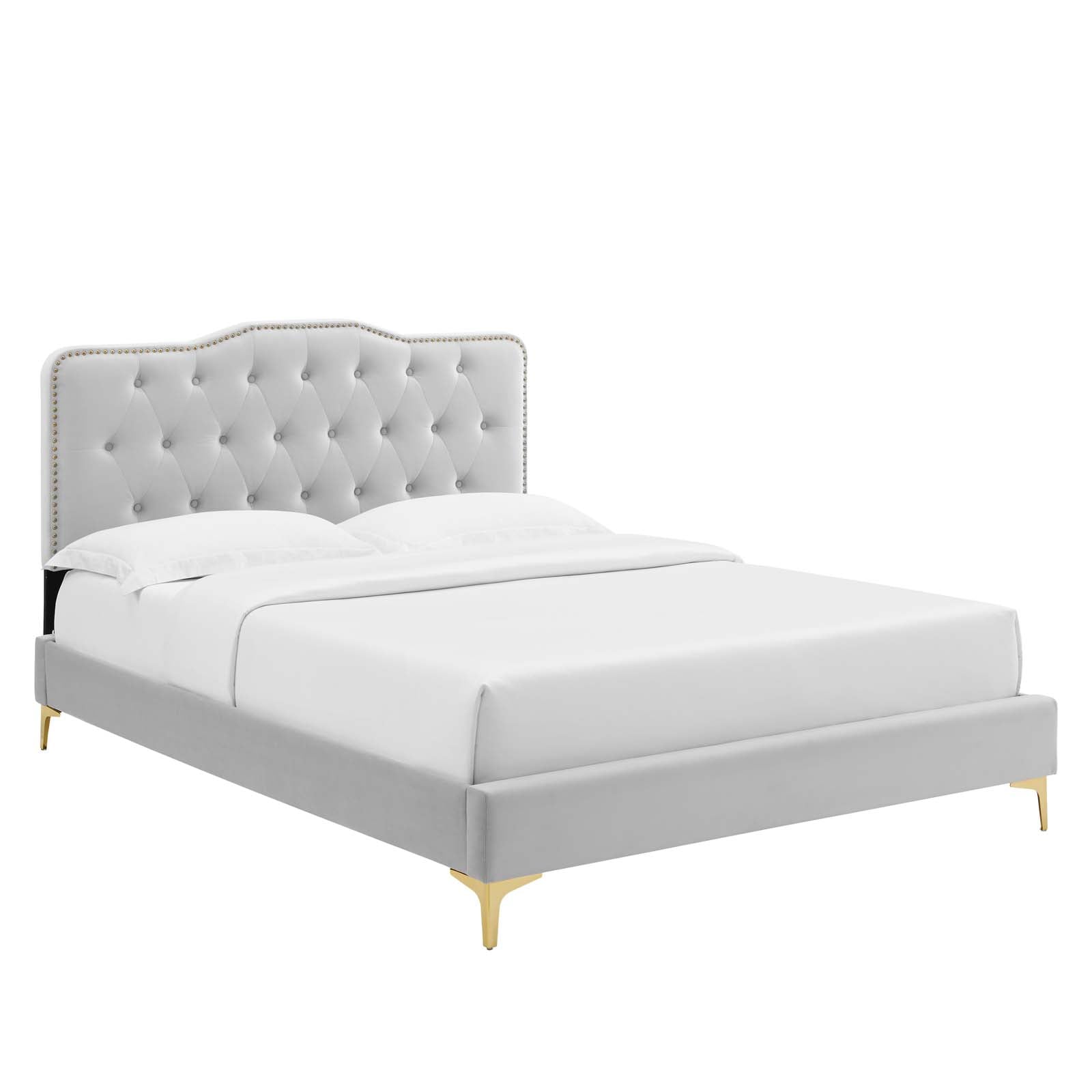 Modway Amber Amber Performance Velvet Queen Platform Bed Value City