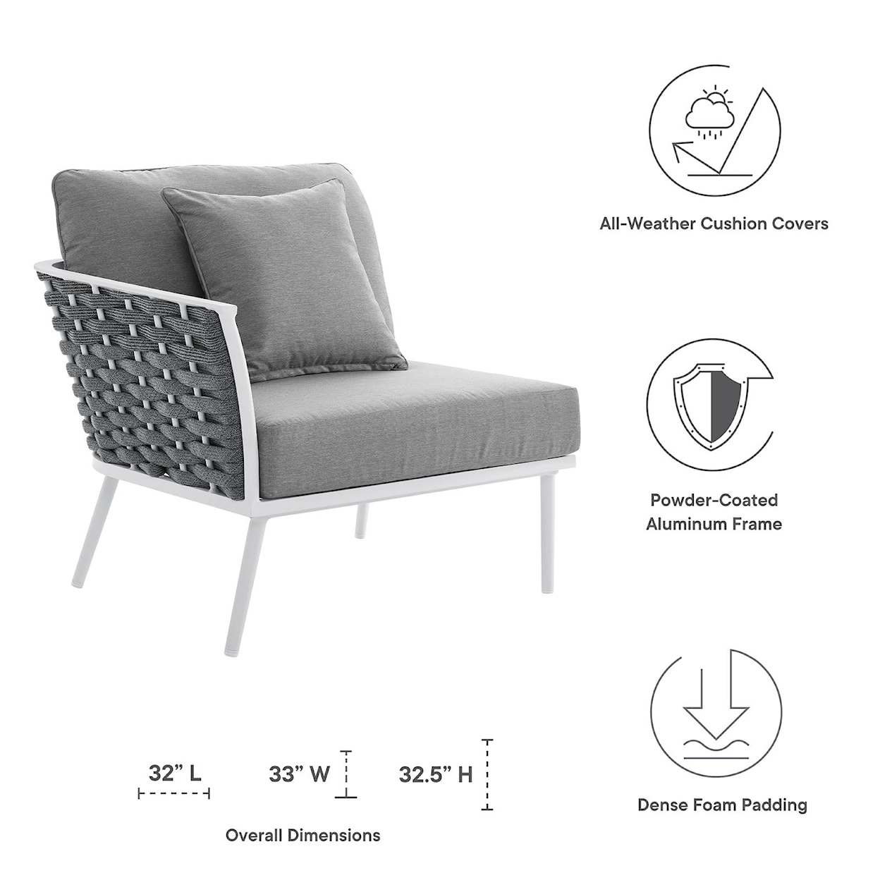 Modway Stance StanceOutdoor Left-Facing Armchair