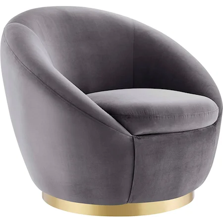 Buttercup Velvet Swivel Chair