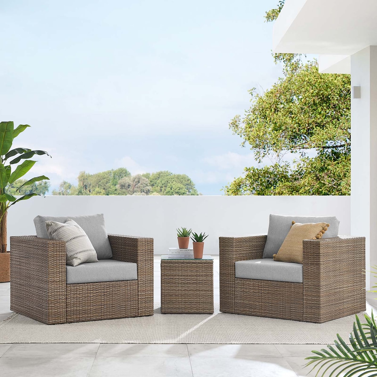 Modway Convene Outdoor 3-Piece Furniture Set