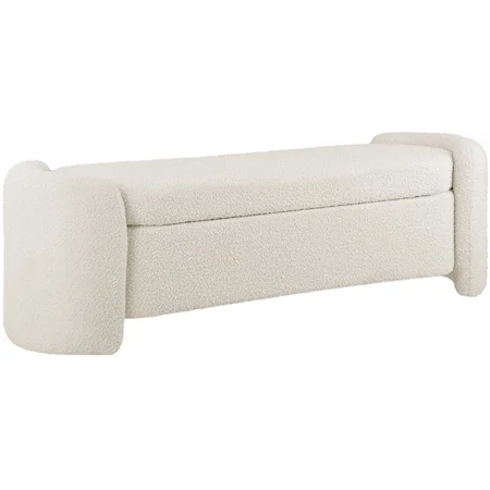 Nebula Boucle Upholstered Bench