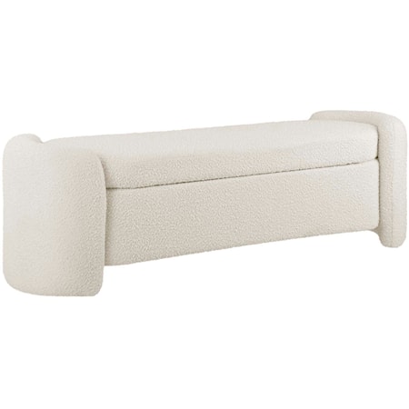 Nebula Boucle Upholstered Bench