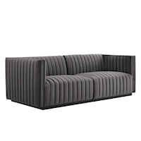 Conjure Channel Tufted Performance Velvet Loveseat