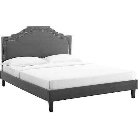 Adelaide Velvet Twin Platform Bed