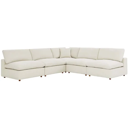 5-Piece Armless Sectional Sofa