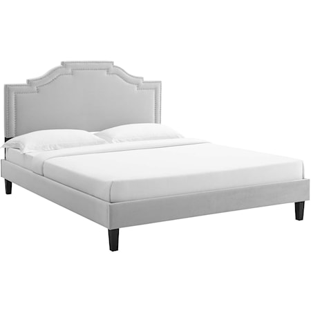 Adelaide Velvet Full Platform Bed