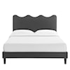 Modway Current Current Velvet Queen Platform Bed