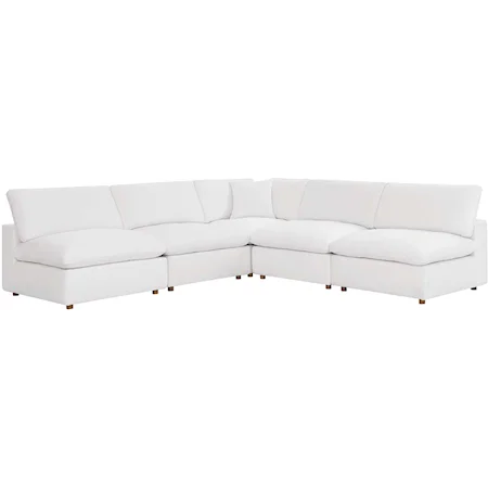 5-Piece Armless Sectional Sofa