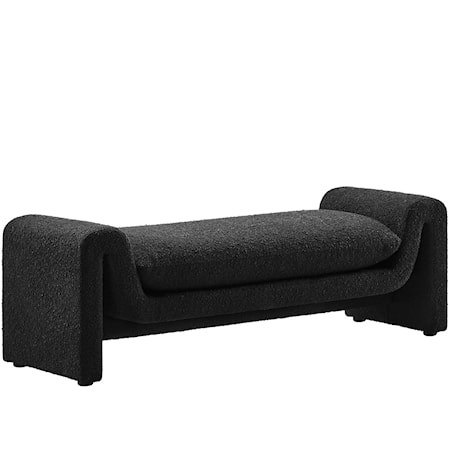 Waverly Boucle Fabric Bench