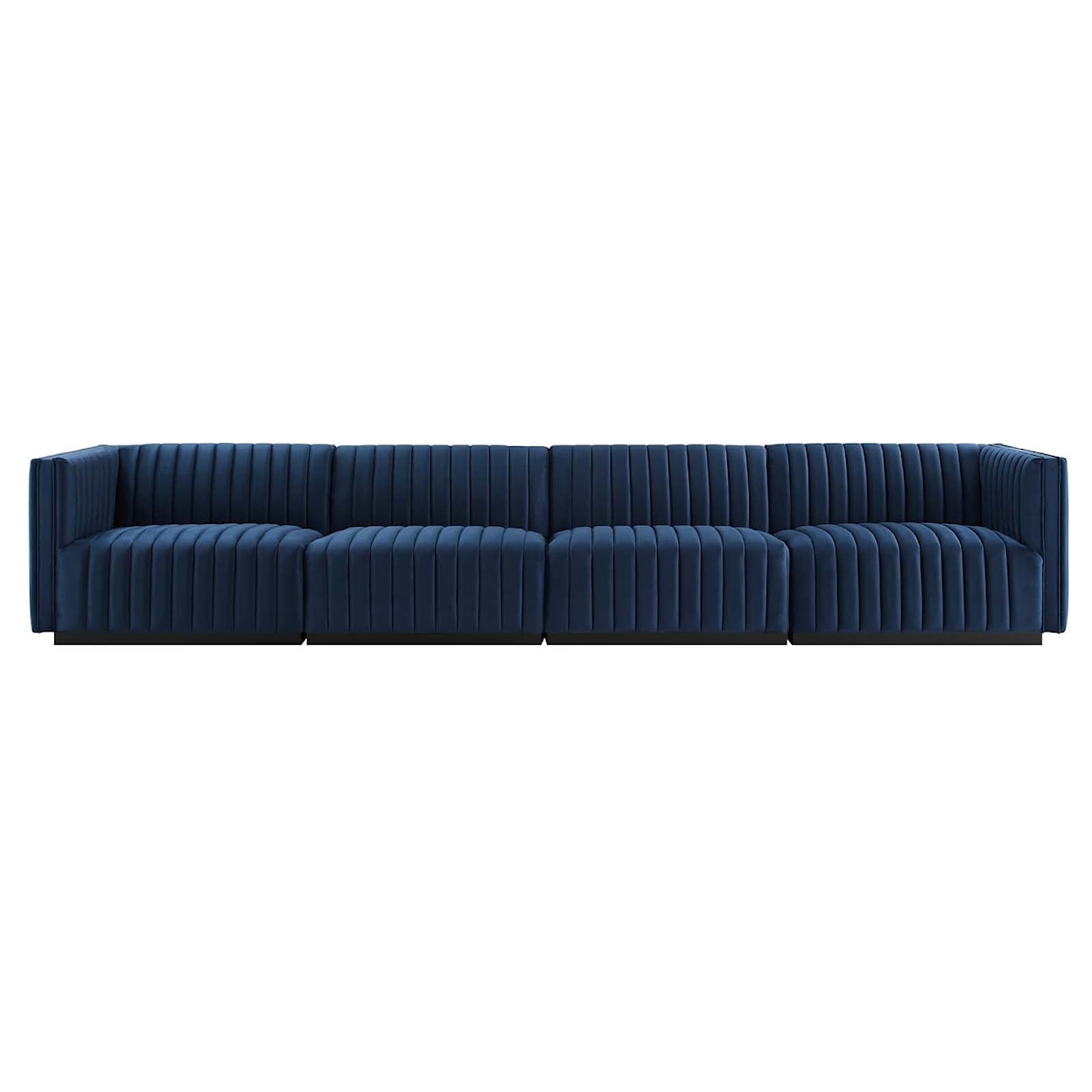 Modway Conjure Velvet 4-Piece Sofa