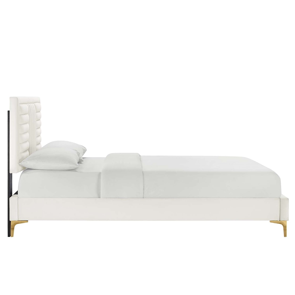 Modway Sofia Sofia Channel Velvet King Platform Bed