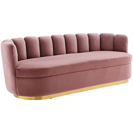 Victoria Channel Velvet Sofa