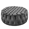 Modway Amour Amour Button Large Round Velvet Ottoman