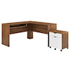 Modway Envision Wood Desk and File Cabinet Set