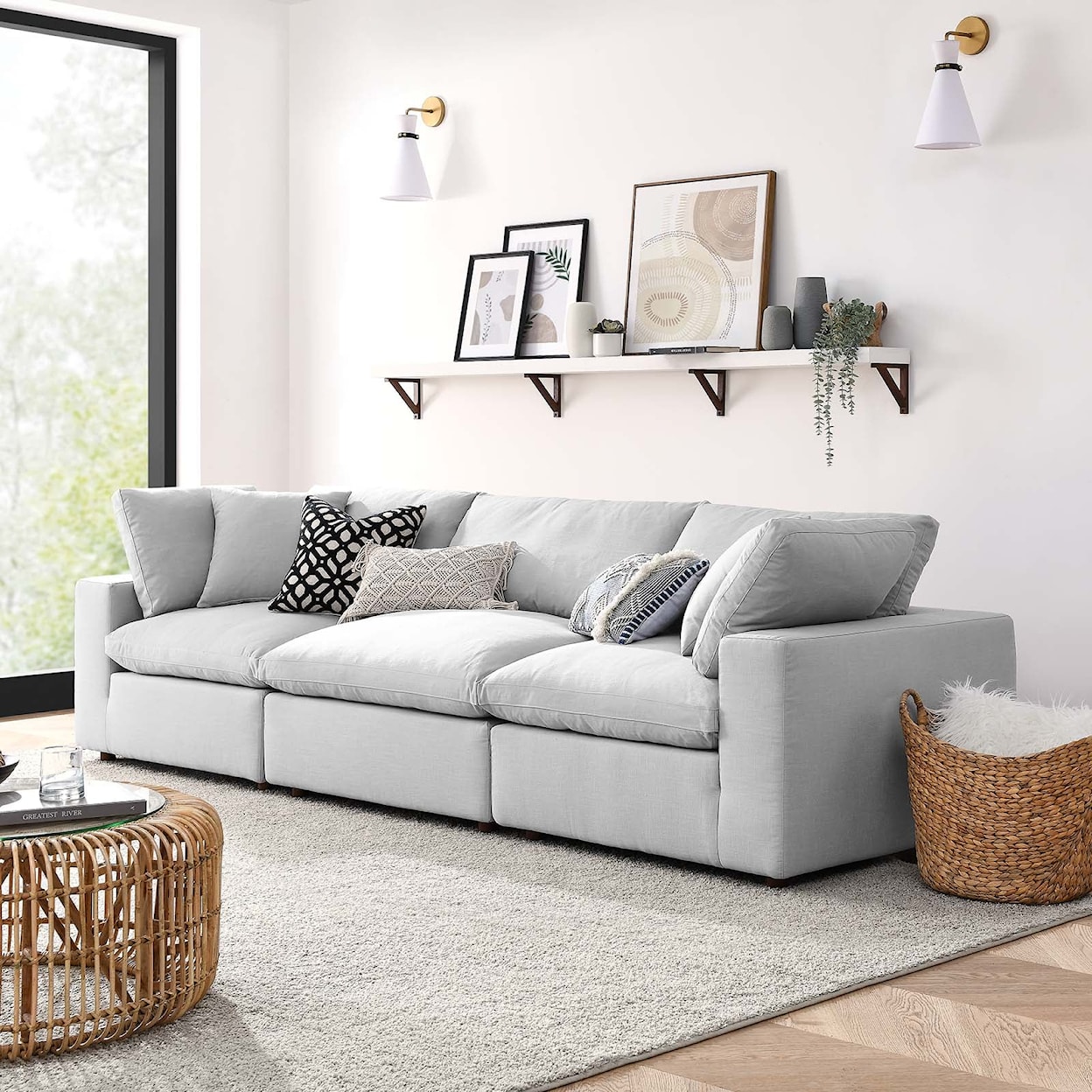 Modway Commix 3 Piece Sectional Sofa Set