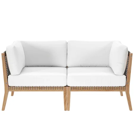 Outdoor Patio 2-Piece Sectional Loveseat