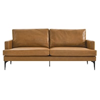 Contemporary Evermore Vegan Leather Three-Seater Sofa