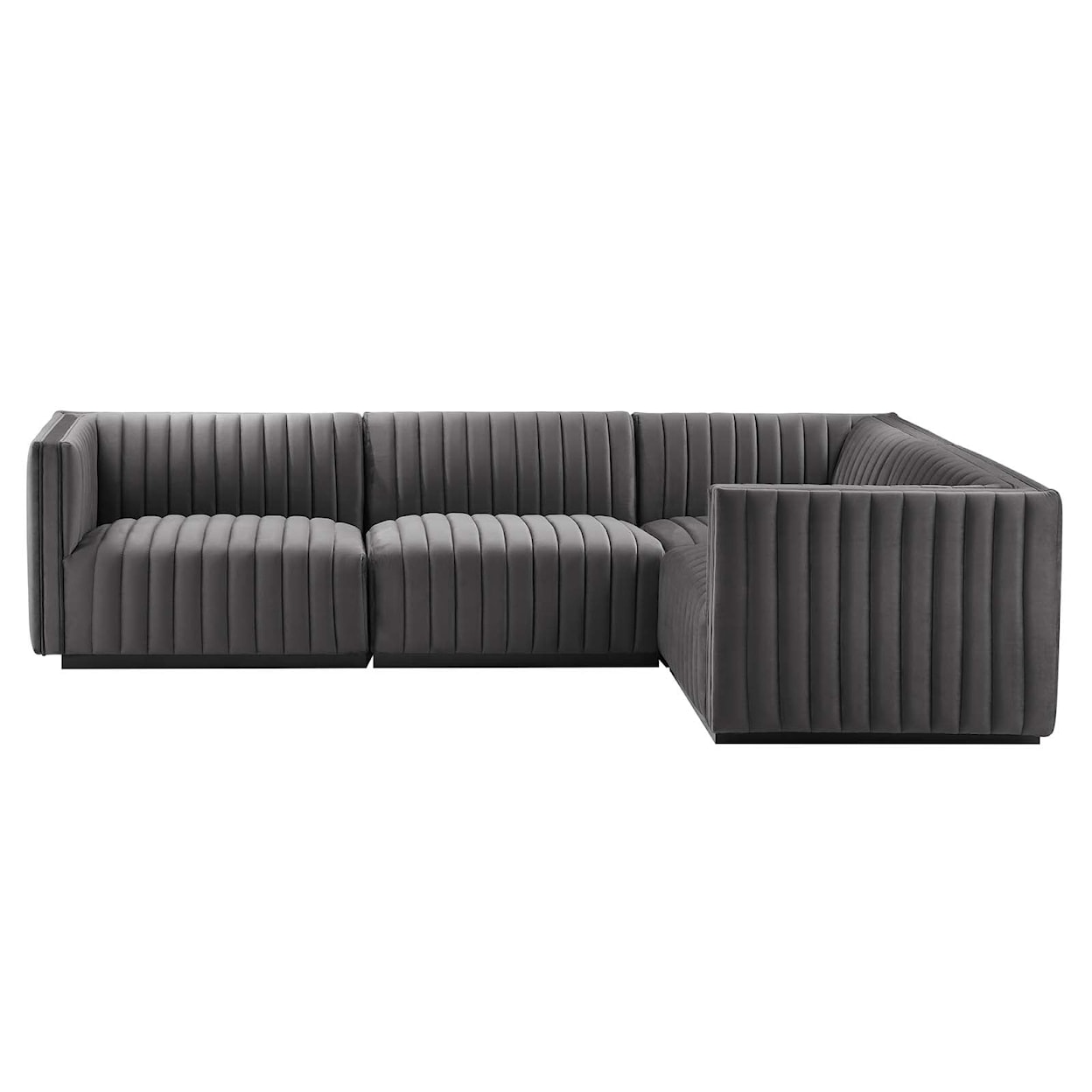 Modway Conjure Velvet 4-Piece Sectional