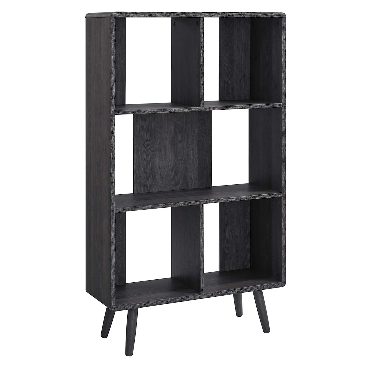 Modway Transmit Transmit 5 Shelf Wood Grain Bookcase