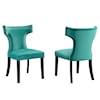 Modway Curve Curve Velvet Dining Chairs - Set of 2