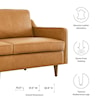 Modway Impart Impart Genuine Leather Sofa