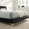 Modway Yasmine Yasmine Channel Velvet Queen Platform Bed