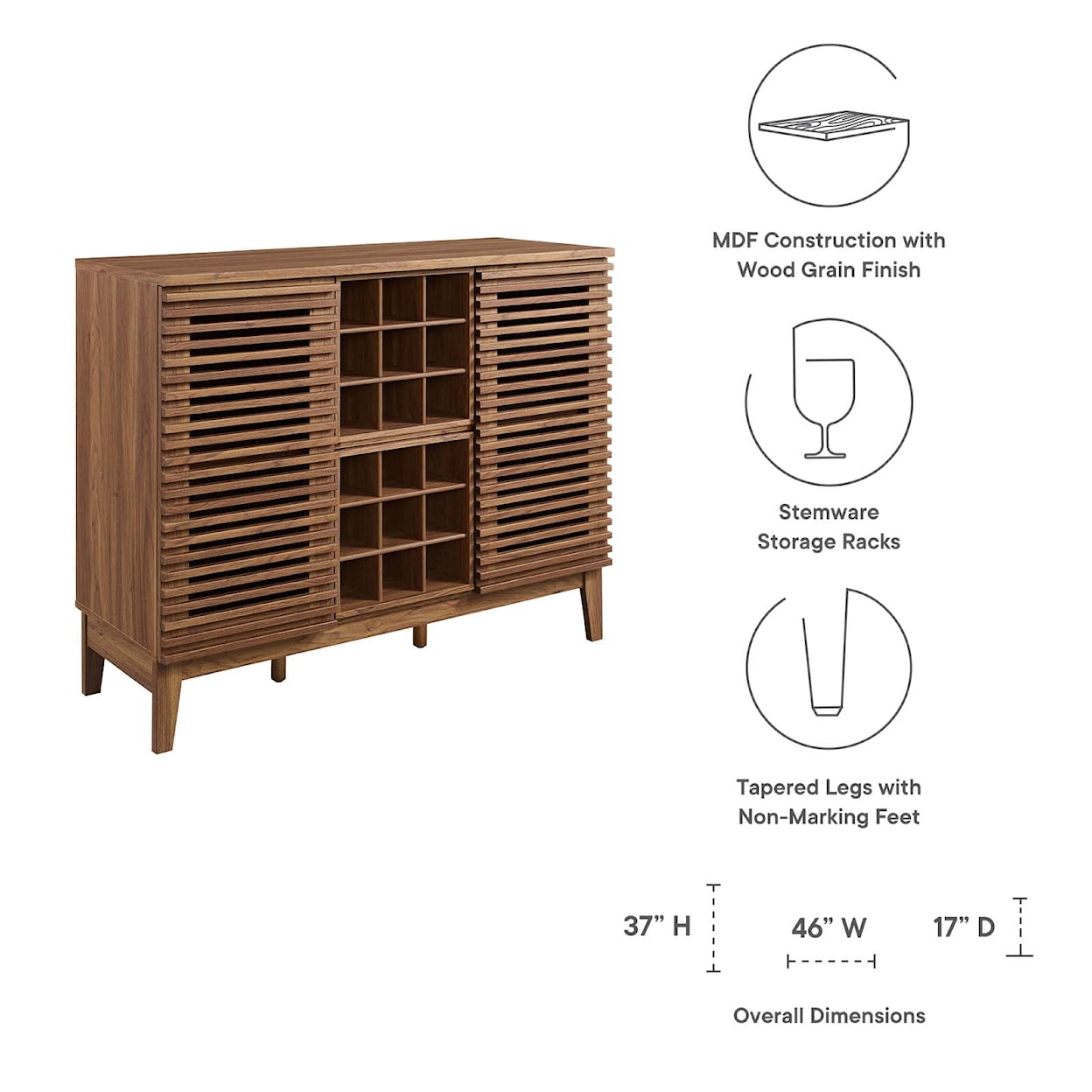 Modway Render Render Bar Cabinet