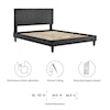 Modway Leah Leah Chevron Velvet Twin Platform Bed