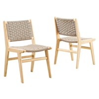 Saoirse Woven Rope Wood Dining Side Chair