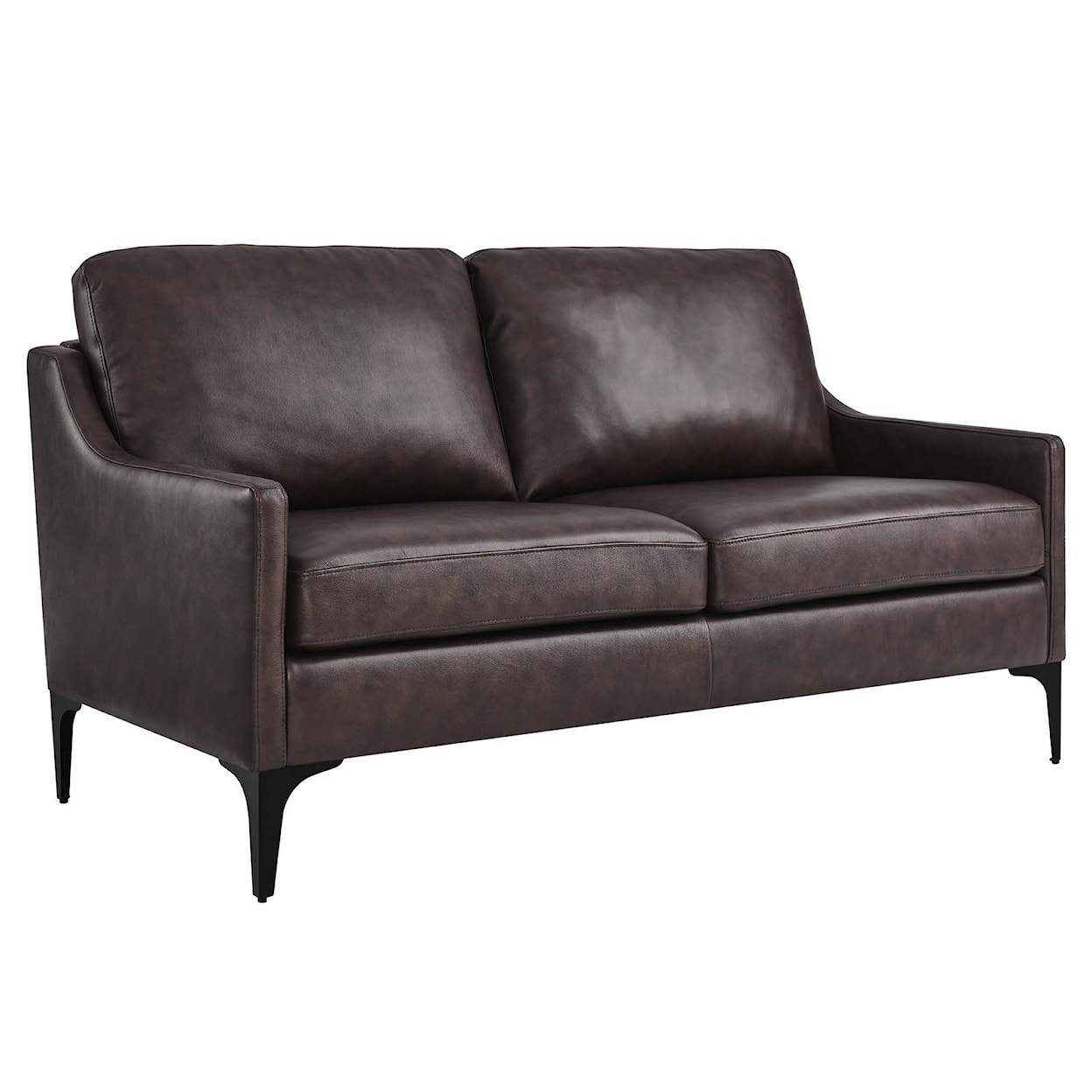 Modway Corland Corland Leather Loveseat