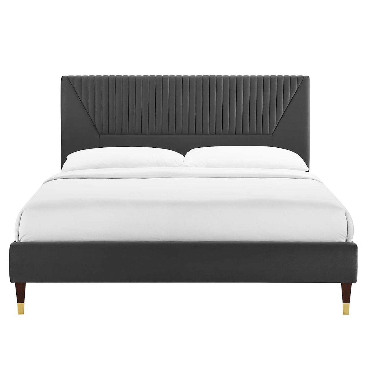 Modway Yasmine Yasmine Channel Velvet King Platform Bed