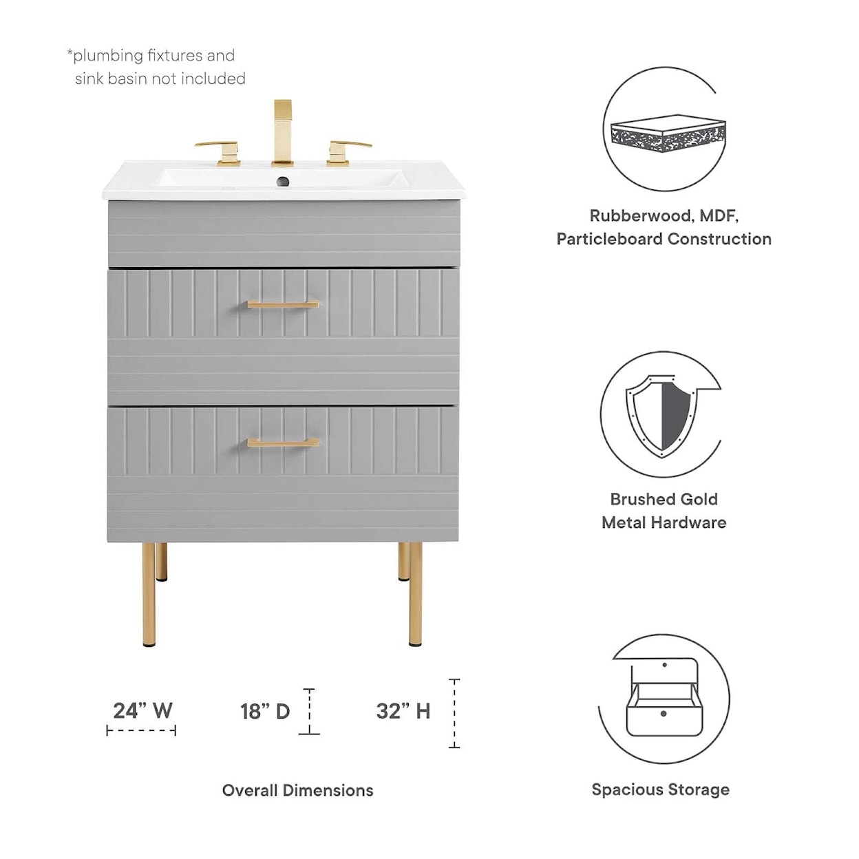 Modway Daybreak Bathroom Vanity